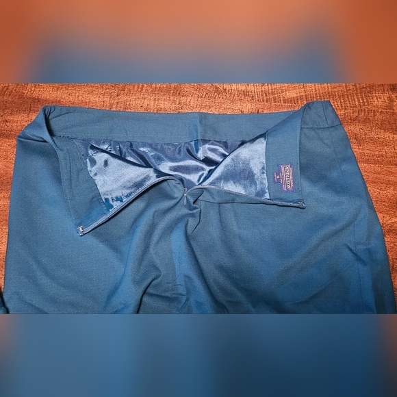 Pendleton Virgin Wool Business Skirt Blazer Set Women's Size 16 Blue - Picture 12 of 16